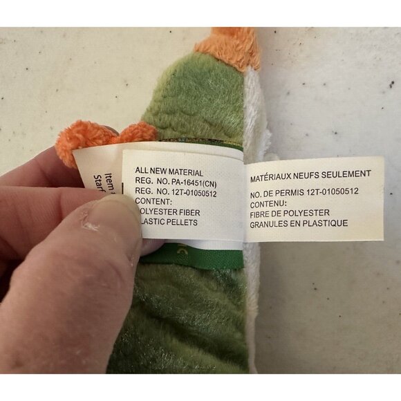 2 Wild Republic stuffed starfish plush realistic TAG green orange 2014 Cuddlekin - Picture 15 of 16